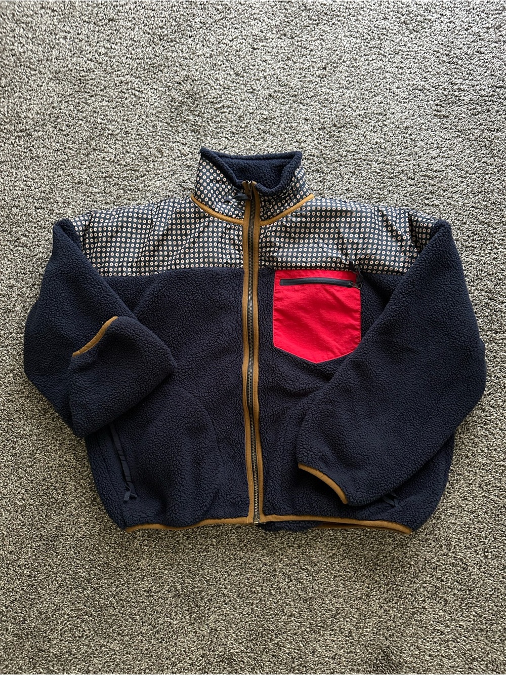 The Great Navy Fleece Jacket Size M